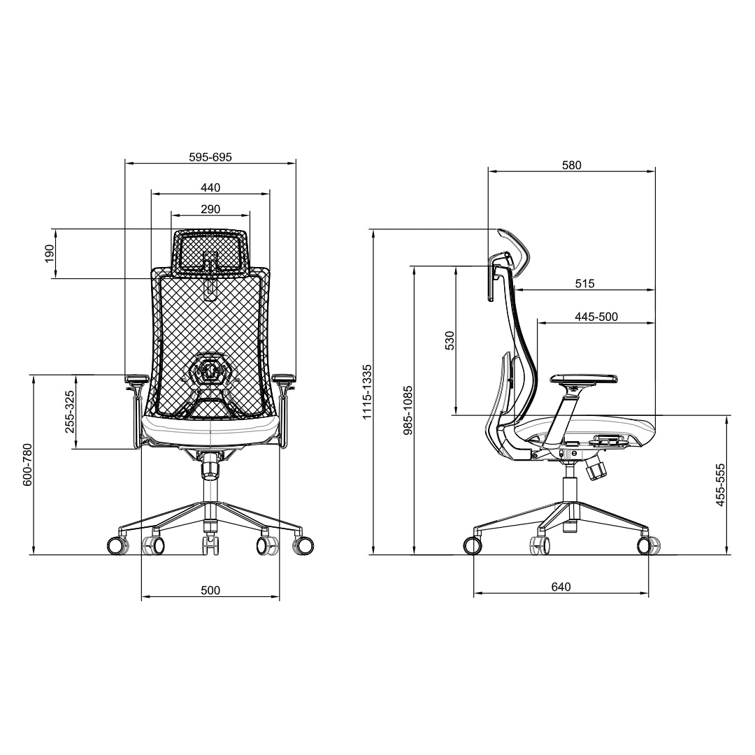 SKILLCHAIRS Ergo Riviera Noir